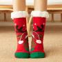 Christmas and New Year warm plush comfortable cotton socks Soft floor socks Warm wool anti-skid thick winter household socks