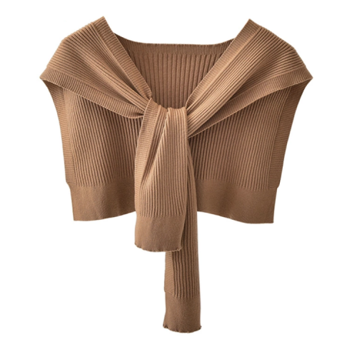 Autumn and Winter New Small Knitted Scarves Shawls Fashion Knotted Shoulder Thin Soft Women's Cape Shawl Clothing Decoration