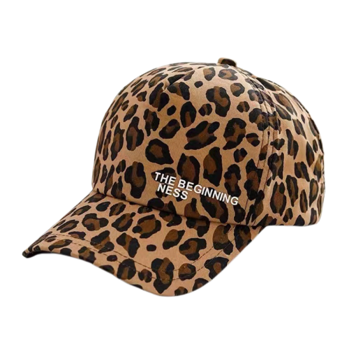 Custom leopard print baseball cap for men and women summer sun protection versatile baseball cap