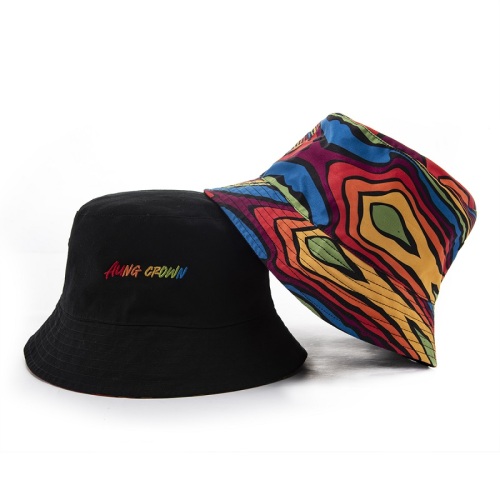 Men's and women's sun hat wholesale customized logo design embroidered printed double-sided Bucket Hat