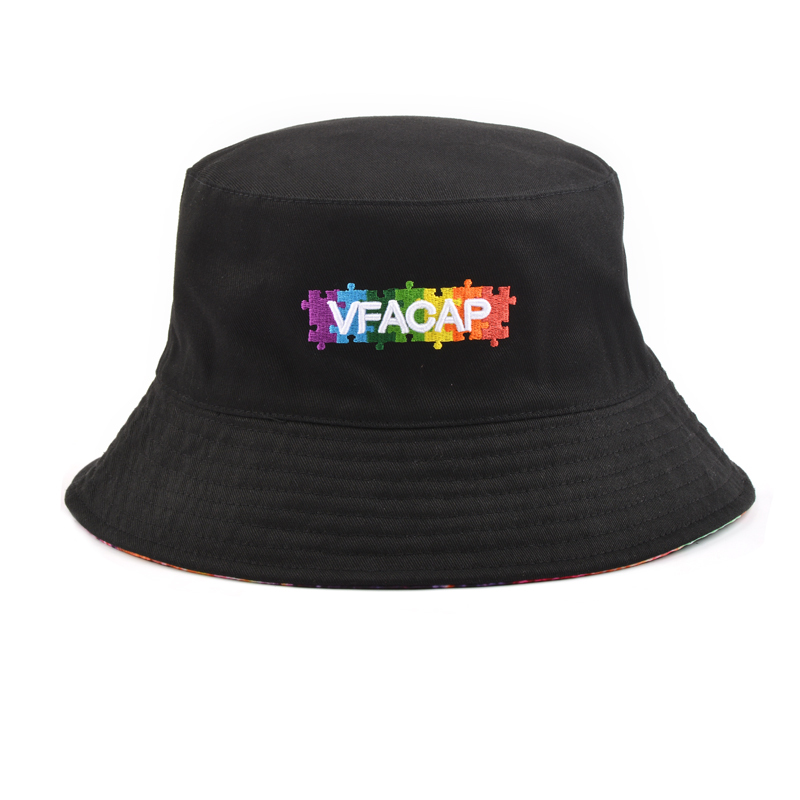 Men's and women's sun hat wholesale customized logo design embroidered printed double-sided Bucket Hat