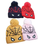 Autumn and winter spider man children's winter hat baby cartoon warm knitted hat embroidery Beanie boy girl