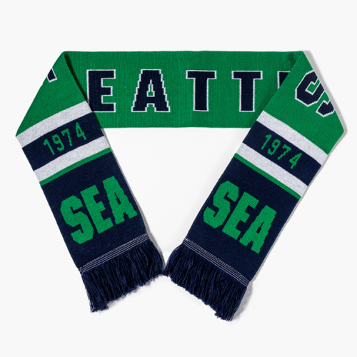 Customized High quality football scarf World European Football Club Customized knitted scarf Jacquard scarf