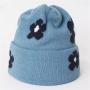 Acrylic Soft Winter Hat Women's Customized Logo Jacquard Flowers Men's and Women's Multicolor Flanging Winter Beanie