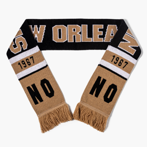 LOW MOQ OEM Custom Logo Football Scarf Acrylic Football Scarf Knitting Pattern Cashmere Football Scarf Women Men Quantity Winter