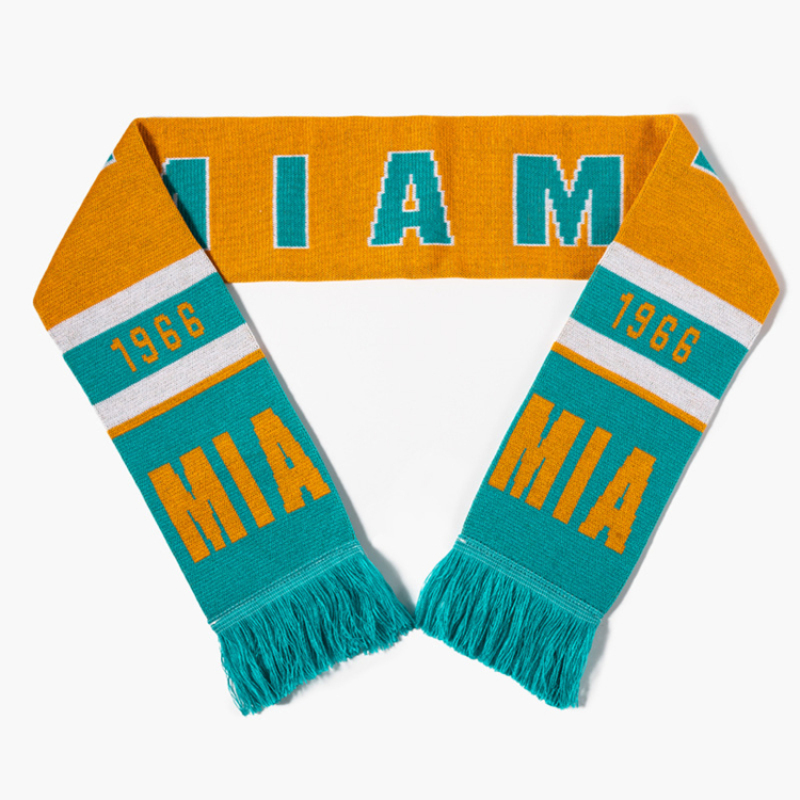 LOW MOQ OEM Custom Logo Football Scarf Acrylic Football Scarf Knitting Pattern Cashmere Football Scarf Women Men Quantity Winter