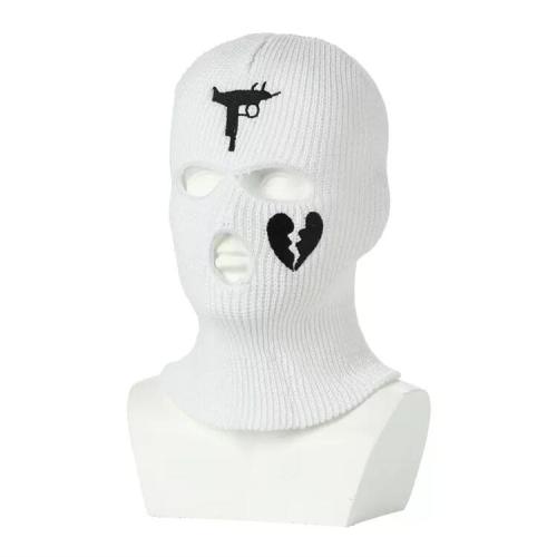 Wholesale Winter Warm Designer Knitted Beanie Face Cover Hat Outdoor Windproof Sniper Gang Neon Ski Mask 3 Holes Knit Balaclava