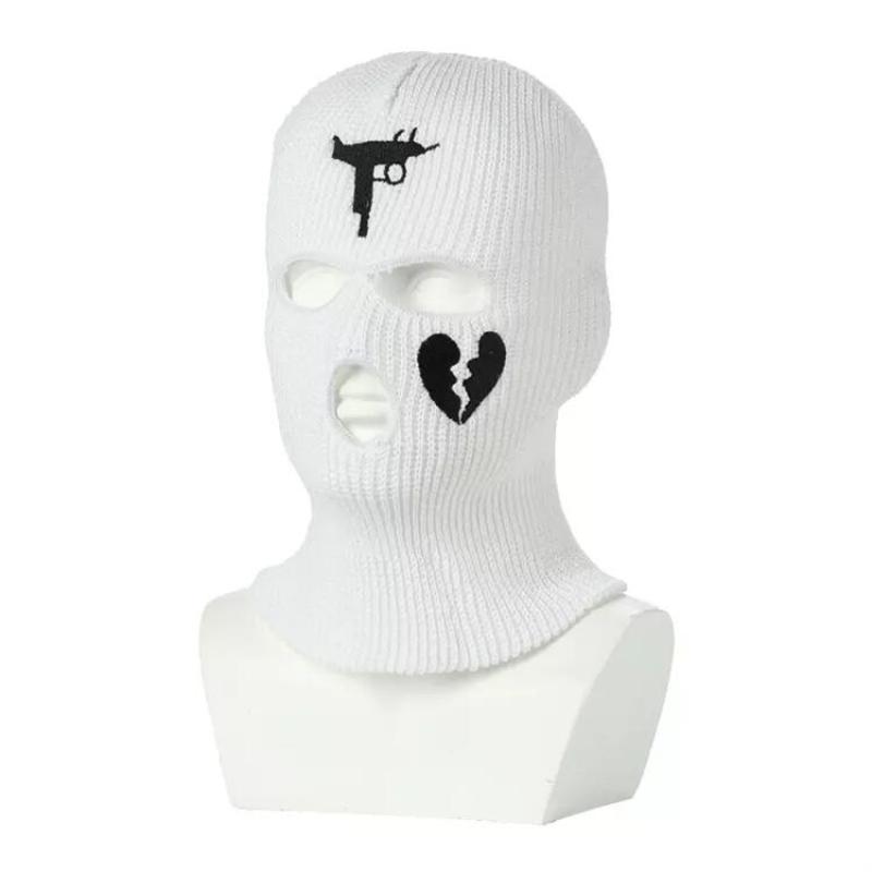 Wholesale Winter Warm Designer Knitted Beanie Face Cover Hat Outdoor Windproof Sniper Gang Neon Ski Mask 3 Holes Knit Balaclava