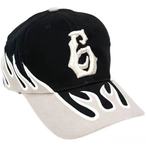 Custom men's and women's embroidered flame baseball cap sun visor high street sun visor
