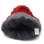 Bicycle ear protection fur ball winter hat thickened pompon wool lining brimless brimless women's music stripe knitted hat