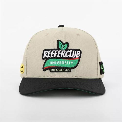 Custom 5 panel curved edge cotton baseball cap, medium sport Gorras, 3d bubble embroidered logo structured dad cap