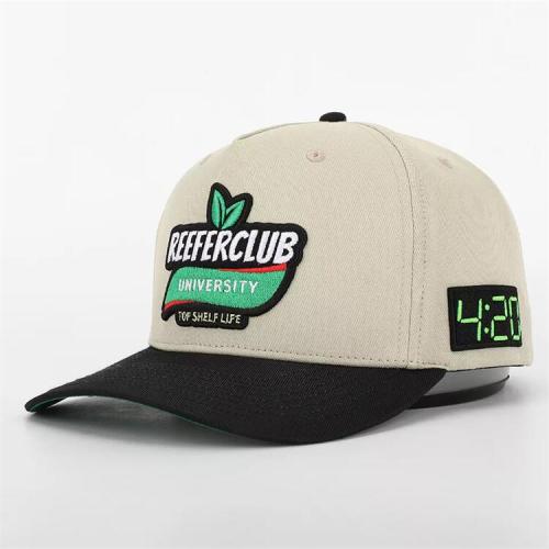 Custom 5 panel curved edge cotton baseball cap, medium sport Gorras, 3d bubble embroidered logo structured dad cap