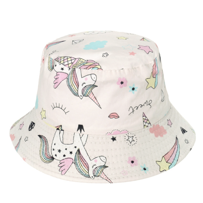 Custom men's and women's children's breathable hat summer sun protection cute cartoon animal print fisherman hat Bucket Hat