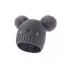 Casual little girl boy baby children winter knitted hat and Hat Baby wool brimless urinal cap with smiling face embroidery
