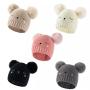 Casual little girl boy baby children winter knitted hat and Hat Baby wool brimless urinal cap with smiling face embroidery