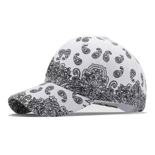 Custom men's and women's cashew nut printed baseball cap curved brim leisure sun visor cap