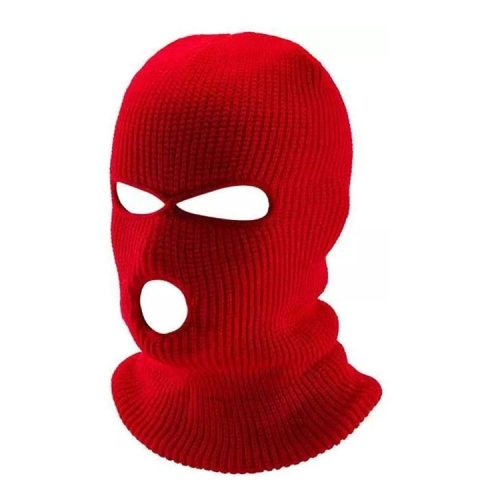 Customized Outdoor 3 hole Full Face Cover Ski Mask Embroidered Logo Designer Knit Hunting Viking Style Balaclava Hat