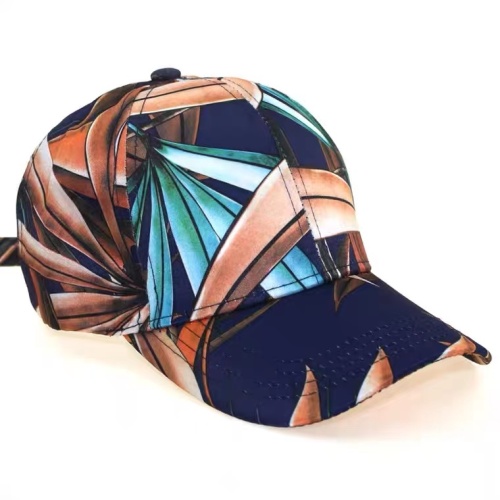 Custom men's and women's colorful leaf pattern baseball cap printed versatile casual cap Custom men's and women's colorful leaf pattern baseball cap printed versatile casual cap