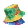Custom men's and women's new summer double-sided fashion street leisure adjustable tie dyed hat truck cap