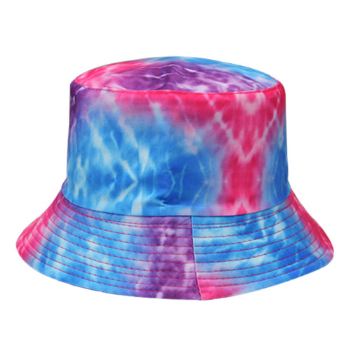 Custom men's and women's new summer double-sided fashion street leisure adjustable tie dyed hat truck cap