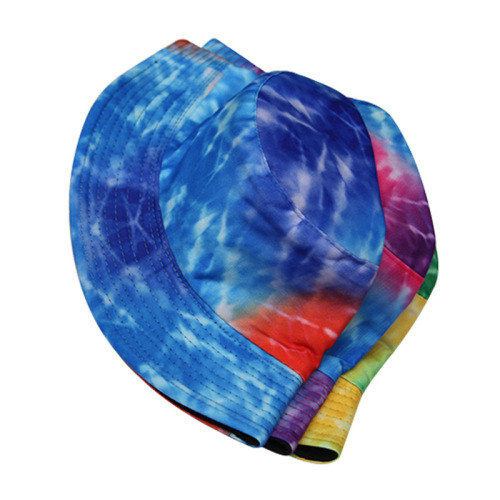 Custom men's and women's new summer double-sided fashion street leisure adjustable tie dyed hat truck cap
