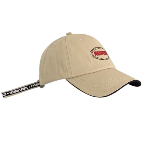 Custom men's and women's letter embroidered duck tongue cap long belt sun visor casual duck tongue cap