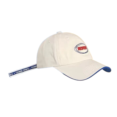 Custom men's and women's letter embroidered duck tongue cap long belt sun visor casual duck tongue cap