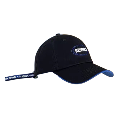 Custom men's and women's letter embroidered duck tongue cap long belt sun visor casual duck tongue cap
