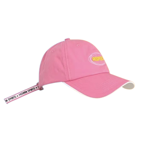 Custom men's and women's letter embroidered duck tongue cap long belt sun visor casual duck tongue cap