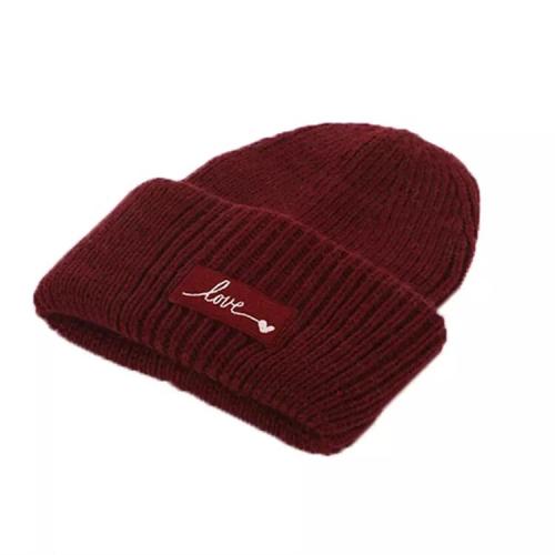 Autumn and winter solid color neutral acrylic knitting custom Winter Hat casual Beanie Hat custom embroidered logo