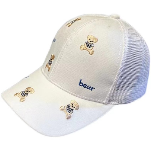 Custom male and female bear hardtop baseball cap summer mesh sun visor cap