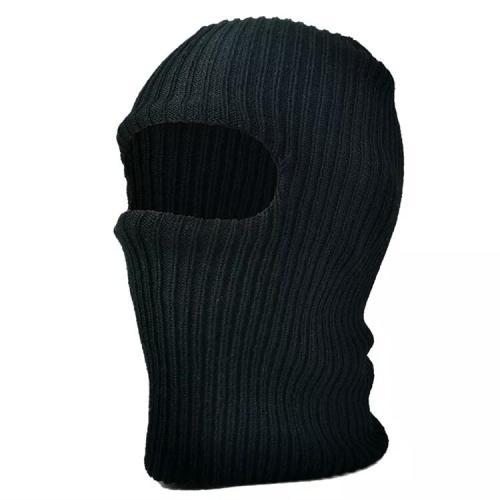 Custom Design Embroidery Womens Mens Black A Ski Mask with Designer 1 Hole Blank Wool Breathable Knit Motorcycle Balaclava Mask