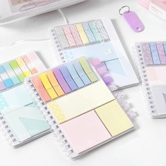 factory A6 size colorful multifunction PET stickers notebook soft spiral notepad