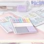 factory A6 size colorful multifunction PET stickers notebook soft spiral notepad