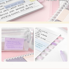 factory A6 size colorful multifunction PET stickers notebook soft spiral notepad
