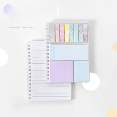 factory A6 size colorful multifunction PET stickers notebook soft spiral notepad