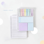 factory A6 size colorful multifunction PET stickers notebook soft spiral notepad
