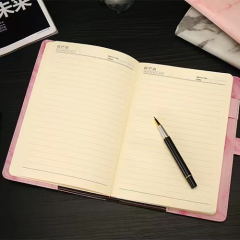 A5 PU Leather Softcover Business Notebook Planner Notepad Journal Diary Password Notebook Customizable Promotion 100 Sheets 1000