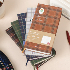Factory  new arrival Checkered hardcover weekly notebook