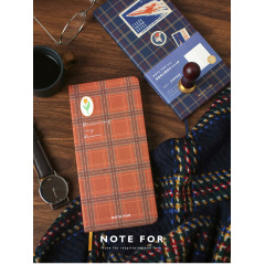 Factory  new arrival Checkered hardcover weekly notebook