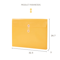 new design Color PVC Envelope Bag A4 Office Plastic Transparent File Folder Document Storage Bag With String Closure