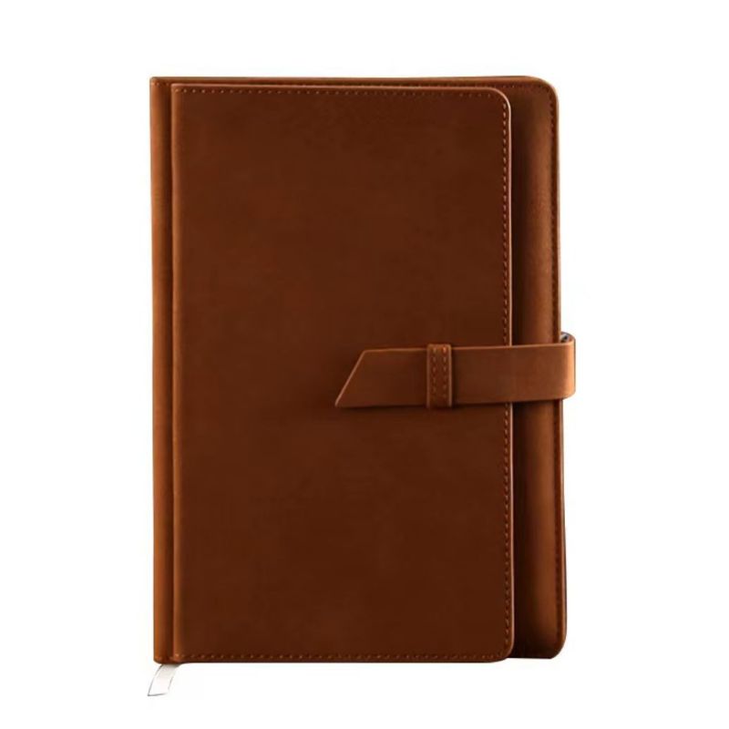 Leather Notebook Cover Organizer ,A5 Notepad  Hardcover Leather Notebook with Phone Pocket Wolf Leather Journal