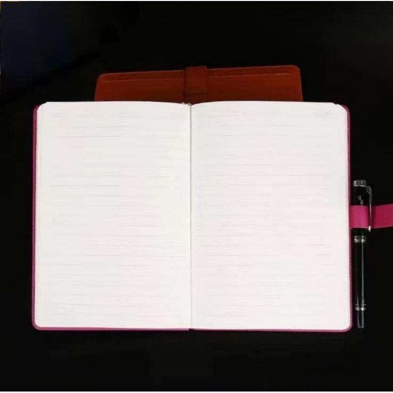 Leather Notebook Cover Organizer ,A5 Notepad  Hardcover Leather Notebook with Phone Pocket Wolf Leather Journal