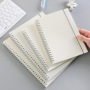 Factory 70-sheet Frosted PP cover spiral bound lined notebook white color School student notebook