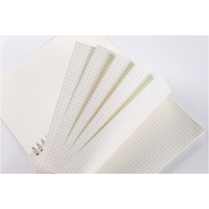 Factory 70-sheet Frosted PP cover spiral bound lined notebook white color School student notebook