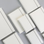 Factory 70-sheet Frosted PP cover spiral bound lined notebook white color School student notebook