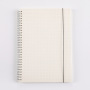 Factory 70-sheet Frosted PP cover spiral bound lined notebook white color School student notebook
