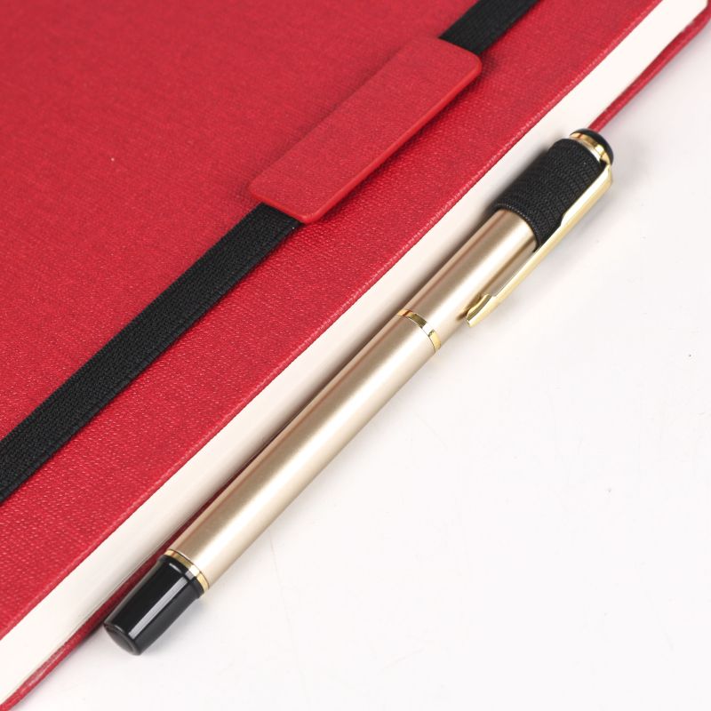 Factory Plain paper journals with elastic band dotted pu leather hardcover journal diary notebook
