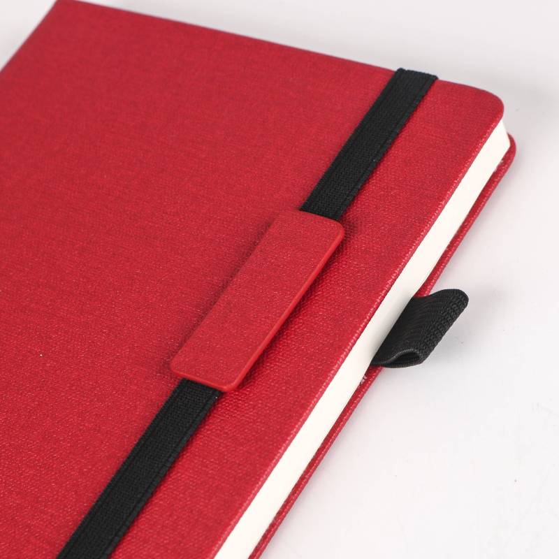 Factory Plain paper journals with elastic band dotted pu leather hardcover journal diary notebook