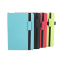 Factory Plain paper journals with elastic band dotted pu leather hardcover journal diary notebook